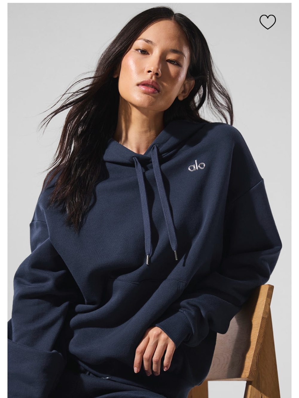 ALO Yoga Navy Blue Pullover Hoodie - Picture 3 of 3